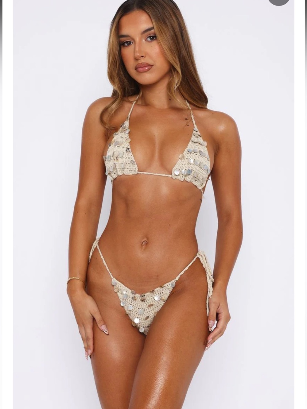 White Fox Boutique Hidden Treasures bikini and Neptune shell skirt - Picture 6 of 16
